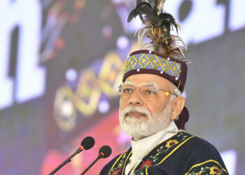 ഷില്ലോങ്ങിൽ നടന്ന നോർത്ത് ഈസ്റ്റേൺ കൗൺസിൽ യോഗത്തിന്റെ സുവർണ ജൂബിലി ആഘോഷത്തിൽ പ്രധാനമന്ത്രി പ്രസംഗിക്കുന്നു.